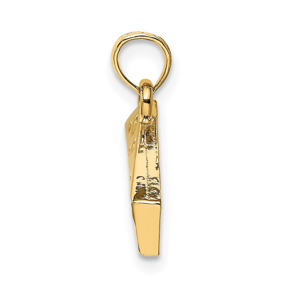 14K Gelbgold Käsestück-Charm
