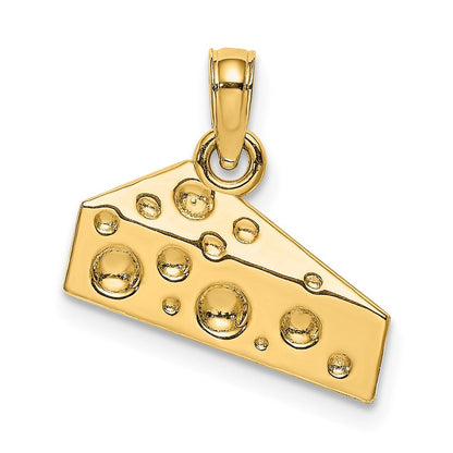 14K Gelbgold Käsestück-Charm