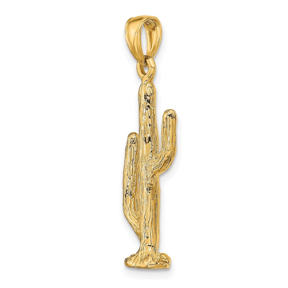14K Gelbgold 3-D Saguaro-Kaktus-Charm