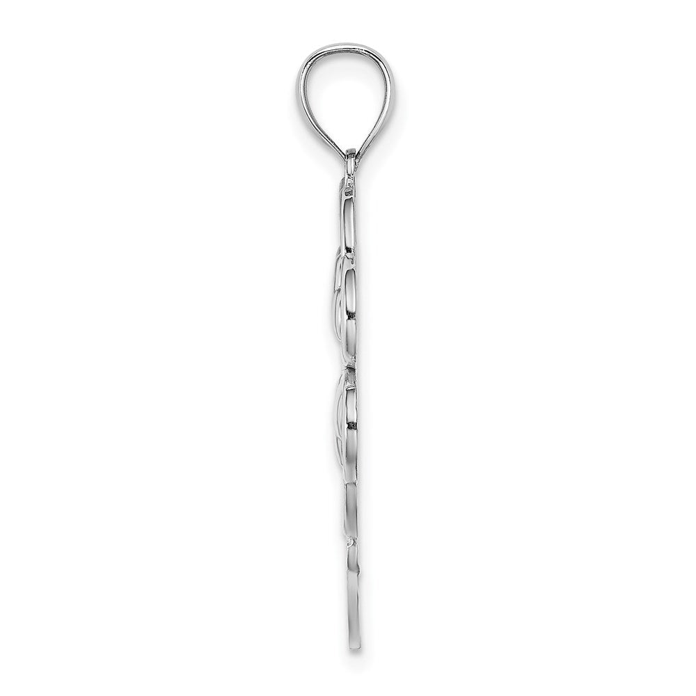 14K Weißgold Vierblättriges-Klee-Charm