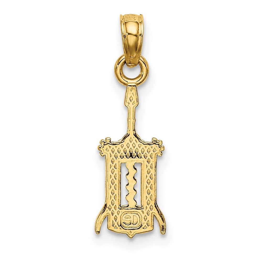 14K Gelbgold Wine Opener Charm