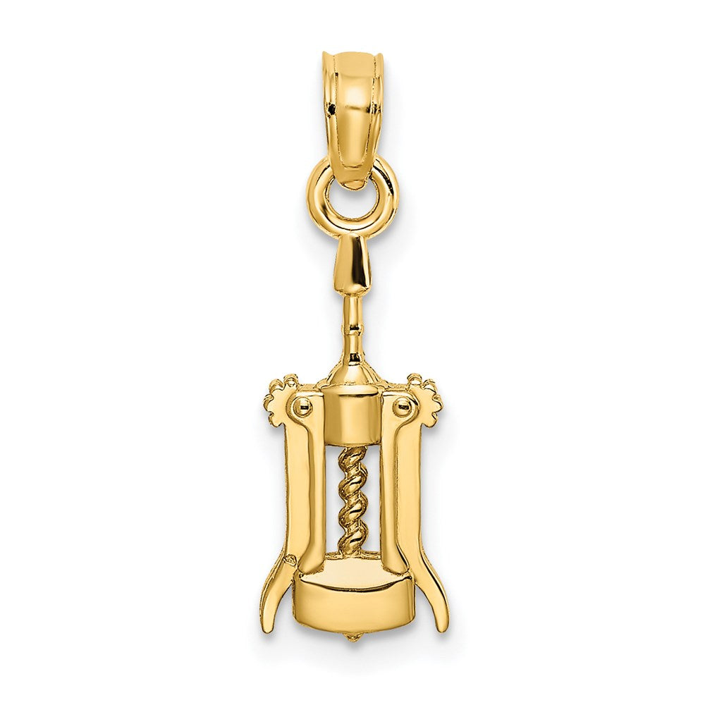 14K Gelbgold Wine Opener Charm