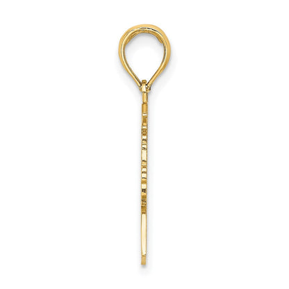 14K Gelbgold Poliert Female Abschluss Profile mit Diploma Charm