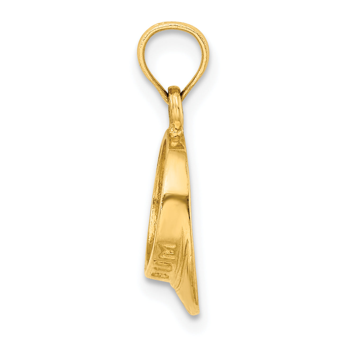 14K Gelbgold 3-d Poliert Beach Bum Sonne Visor Charm