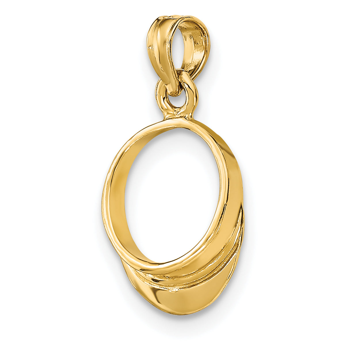 14K Gelbgold 3-d Poliert Beach Bum Sonne Visor Charm