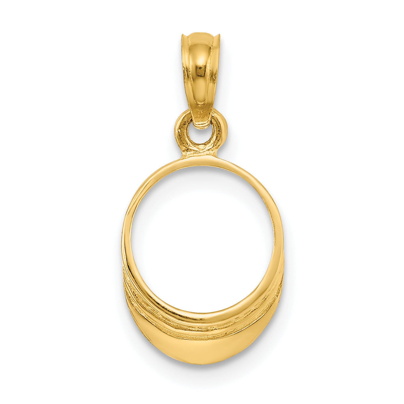 14K Gelbgold 3-d Poliert Beach Bum Sonne Visor Charm