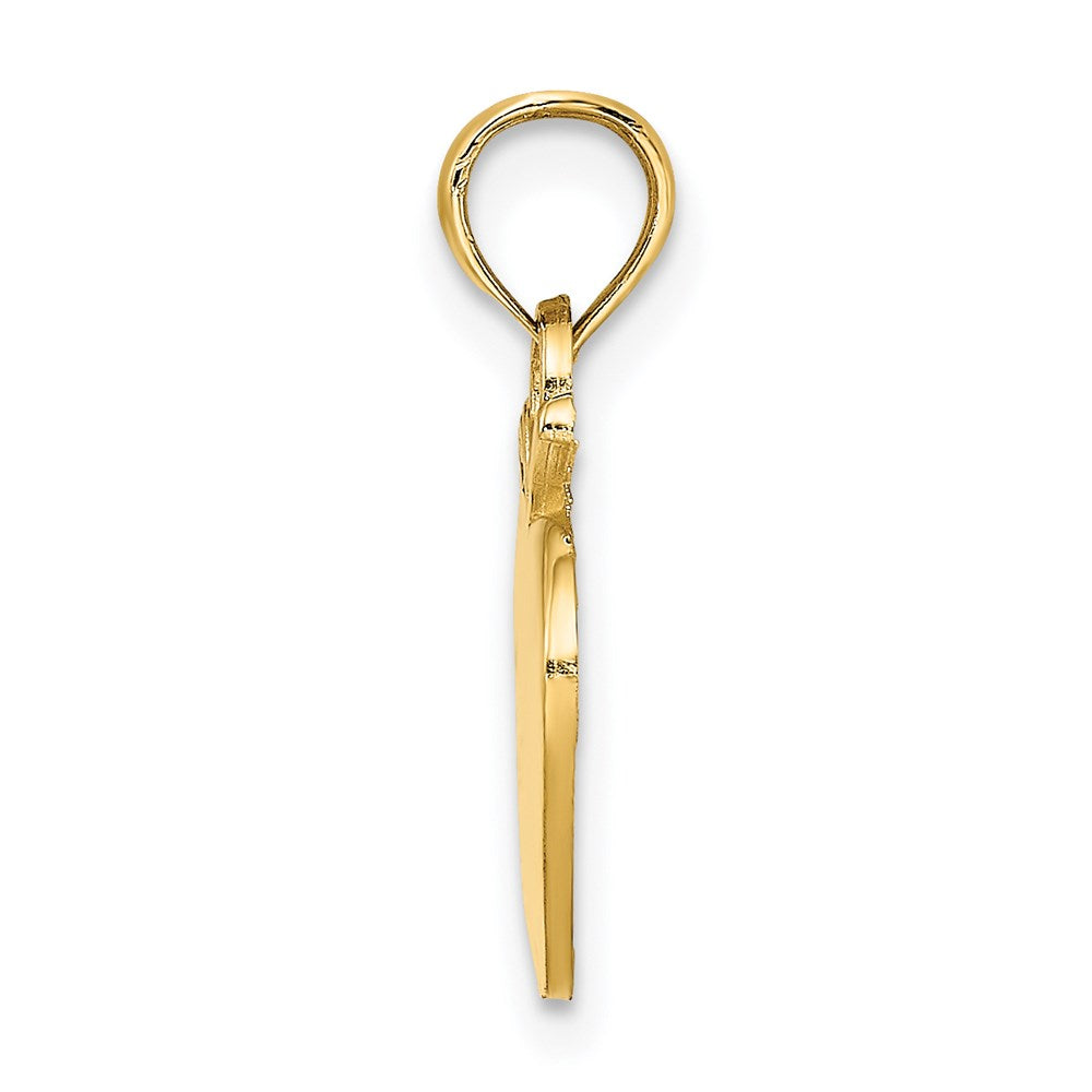 14K Gelbgold Poliert Apple Charm