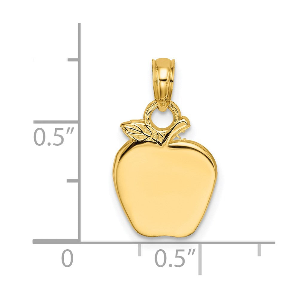 14K Gelbgold Poliert Apple Charm