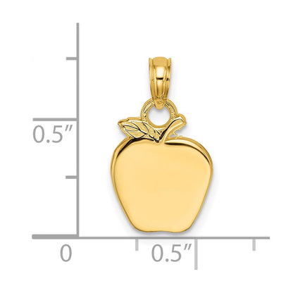 14K Gelbgold Poliert Apple Charm