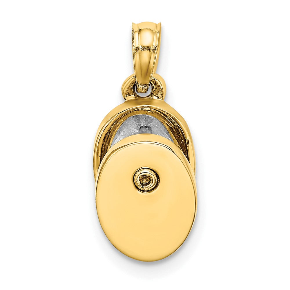 14K Gelbgold 3-D beweglicher Bleistiftspitzer-Charm