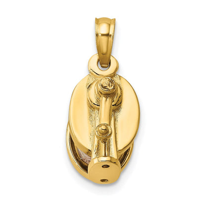 14K Gelbgold 3-D beweglicher Bleistiftspitzer-Charm