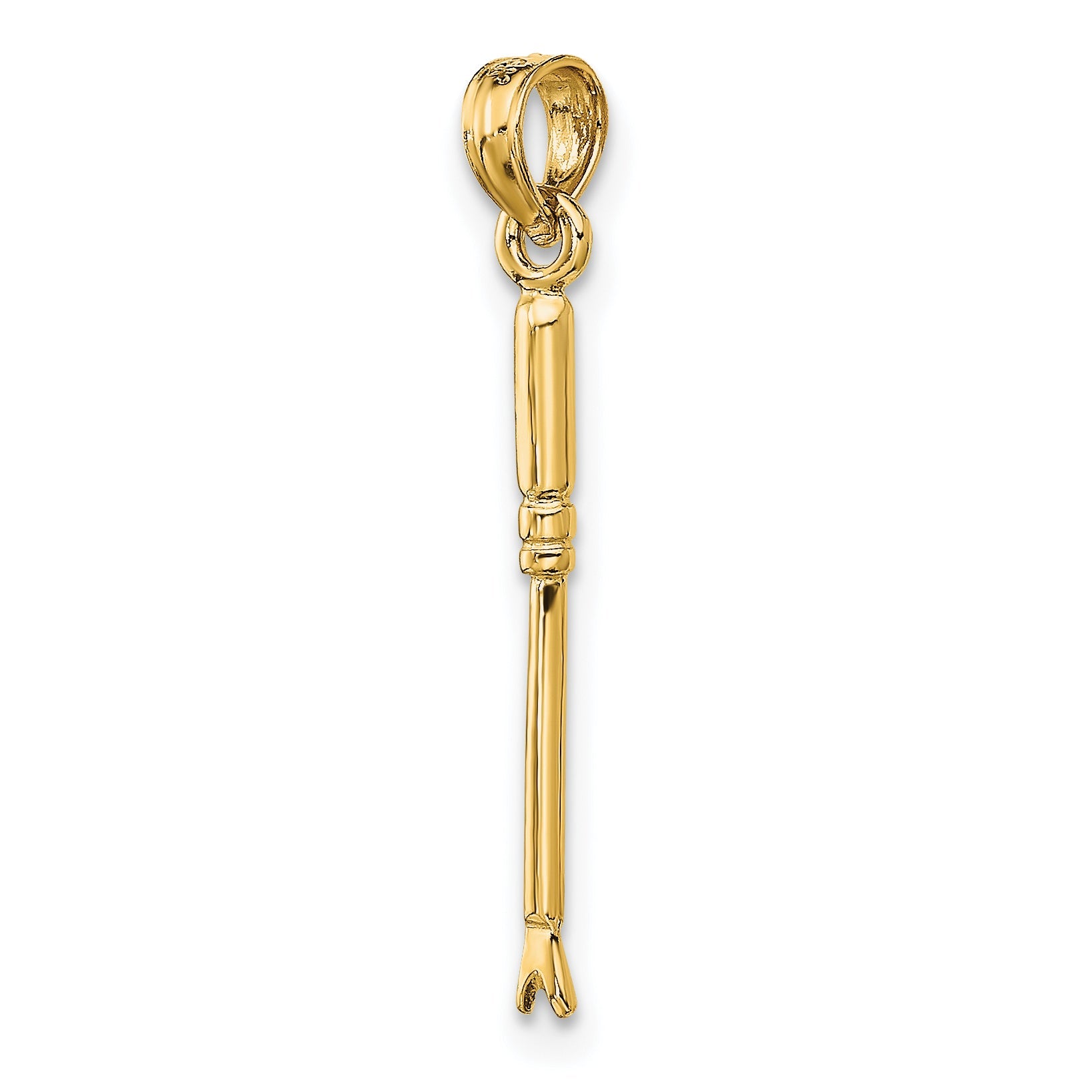 14K Gelbgold 3-d Weeding Garden Tool Charm