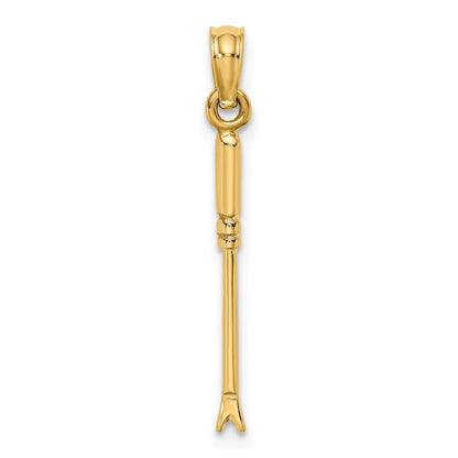 14K Gelbgold 3-d Weeding Garden Tool Charm