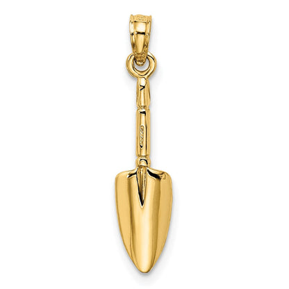 14K Gelbgold 3-d Trowel Garden Tool Charm