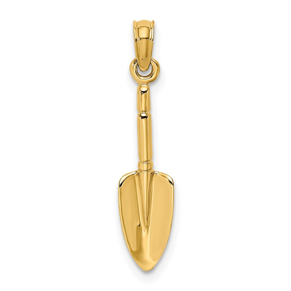 14K Gelbgold 3-d Trowel Garden Tool Charm