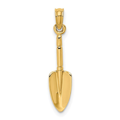 14K Gelbgold 3-d Trowel Garden Tool Charm