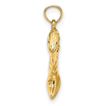 14K Gelbgold 3-D Cowboystiefel-Charm