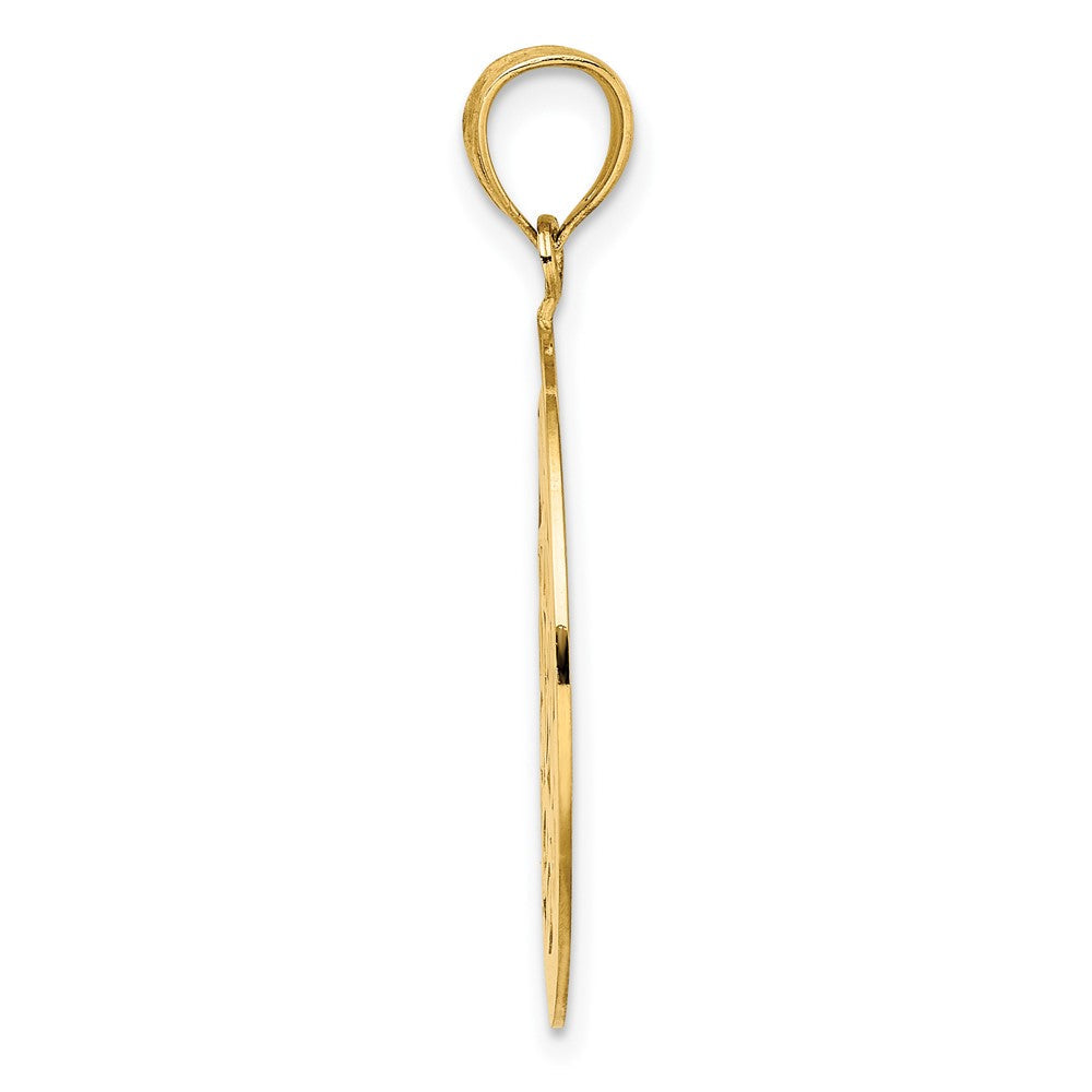 14K Gelbgold Charm „Stammes-Stern im runden Rahmen“