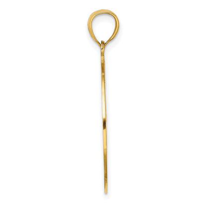 14K Gelbgold Retro-Gänseblümchen-Charm im runden Rahmen