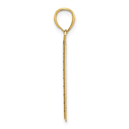 14K Gelbgold Polierter Antiker Sudoku-Spielbrett-Charm