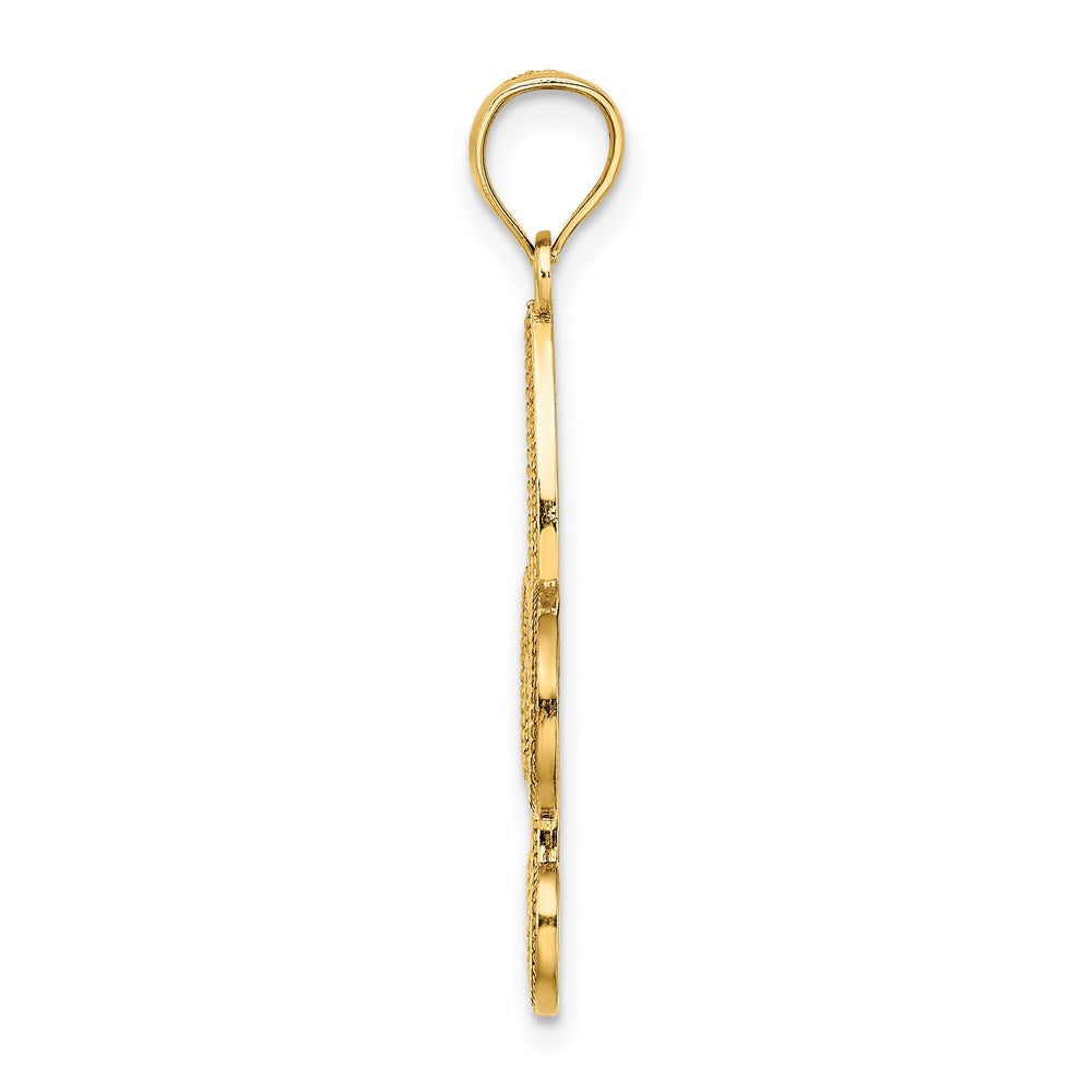 14K Gelbgold Fleur-de-Lis-Charm