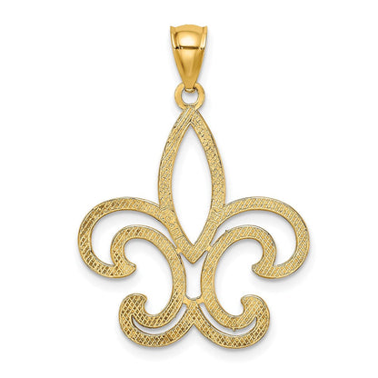 14K Gelbgold Fleur-de-Lis-Charm