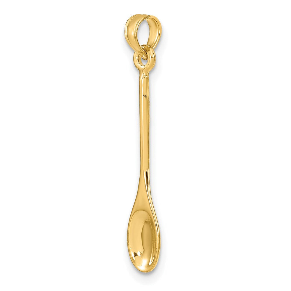 14K Gelbgold Poliert 3-d Spoon Charm
