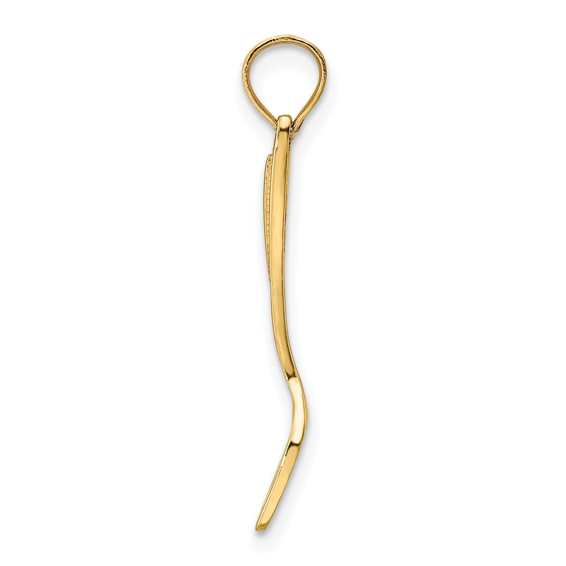 14K Gelbgold 3-d Poliert Spatula Charm