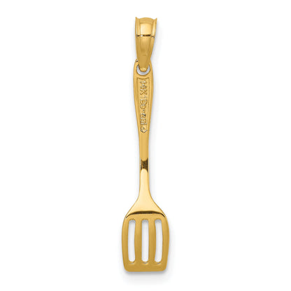 14K Gelbgold 3-d Poliert Spatula Charm