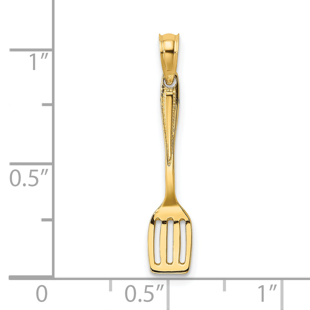 14K Gelbgold 3-d Poliert Spatula Charm
