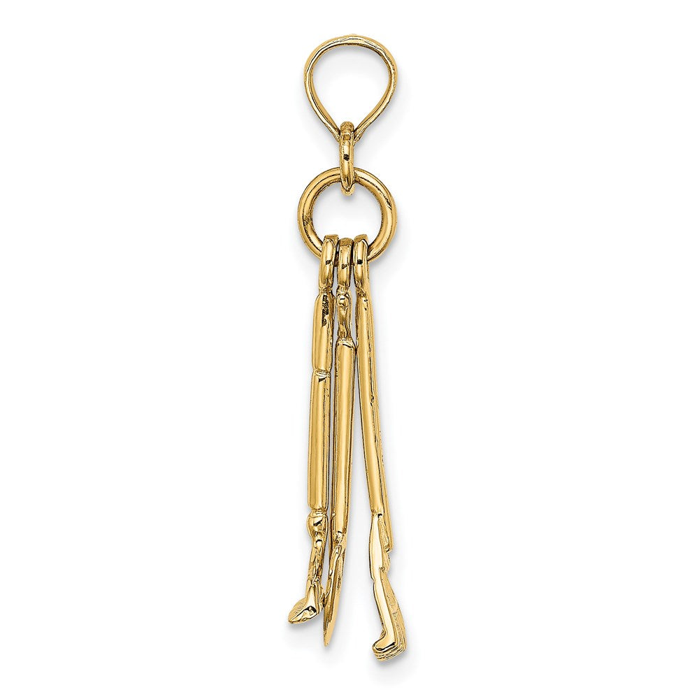 14K Gelbgold 3-d Beweglich Garden Tool Kollektion Charm
