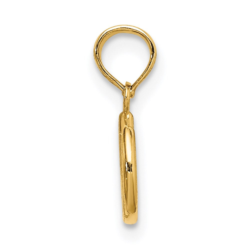 14K Gelbgold 3-d Frieden Symbol Charm