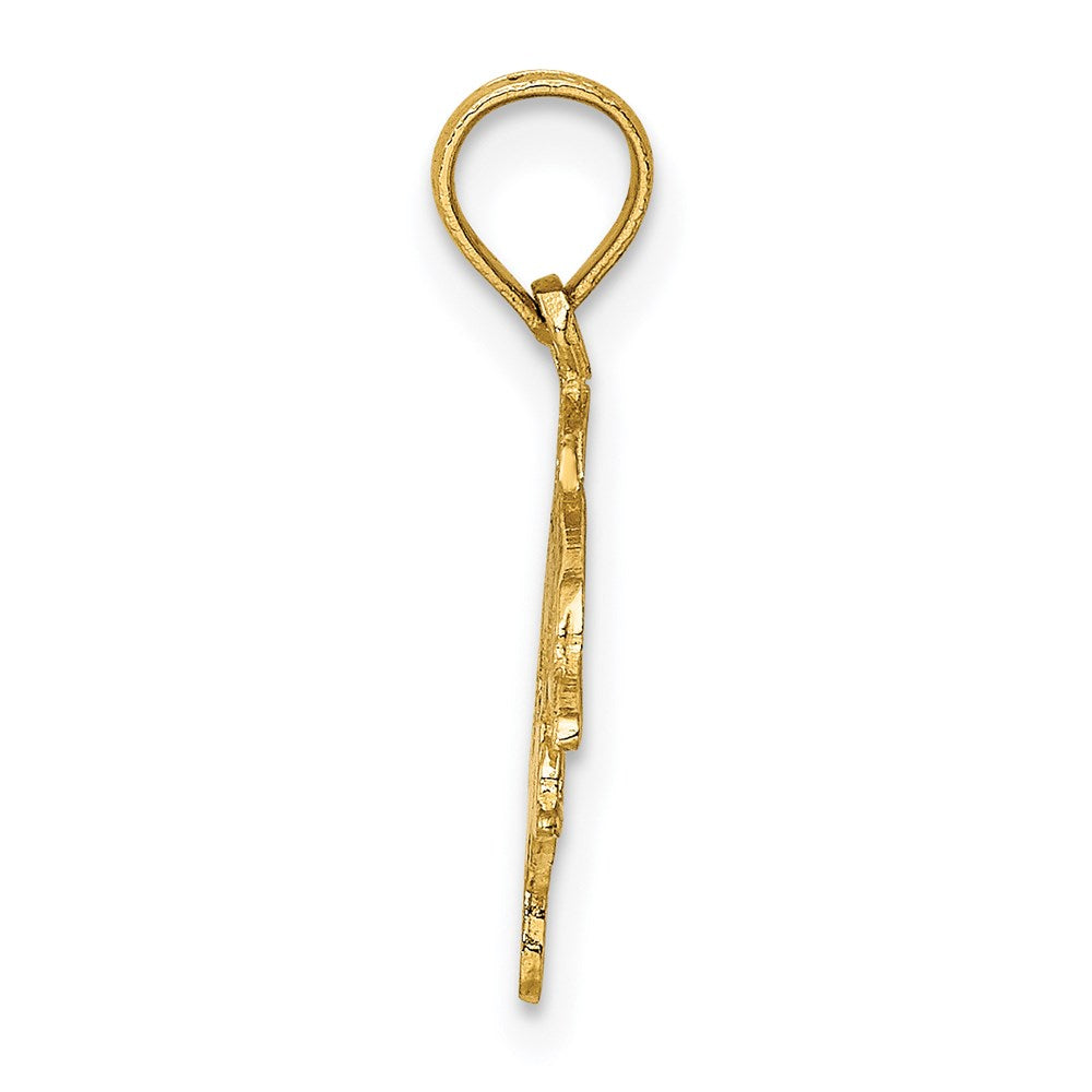 14K Gelbgold Mutter und Calf Delfin Charm