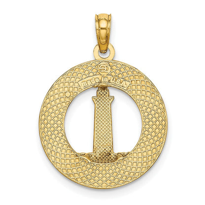 14K Gelbgold Charm Leuchtturm Boothbay Harbor