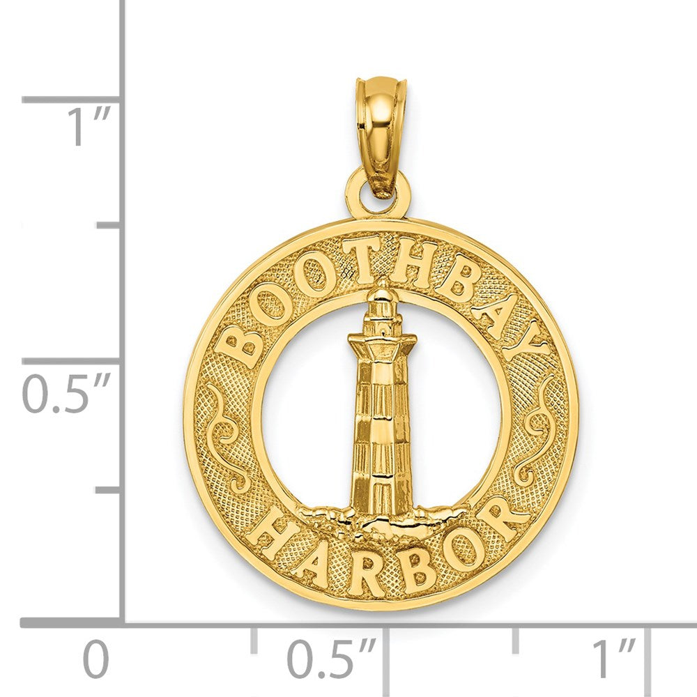 14K Gelbgold Charm Leuchtturm Boothbay Harbor