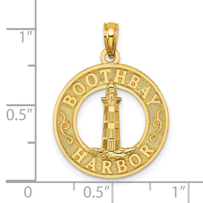14K Gelbgold Charm Leuchtturm Boothbay Harbor