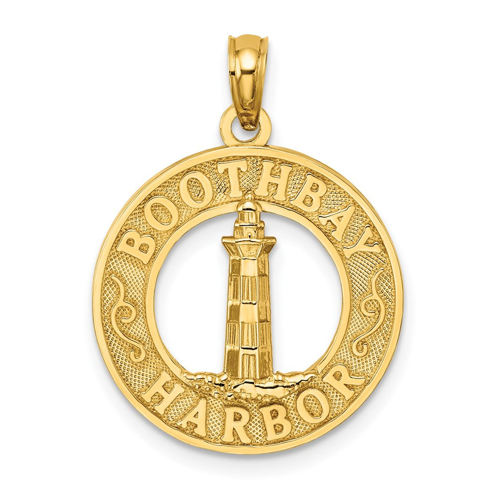 14K Gelbgold Charm Leuchtturm Boothbay Harbor