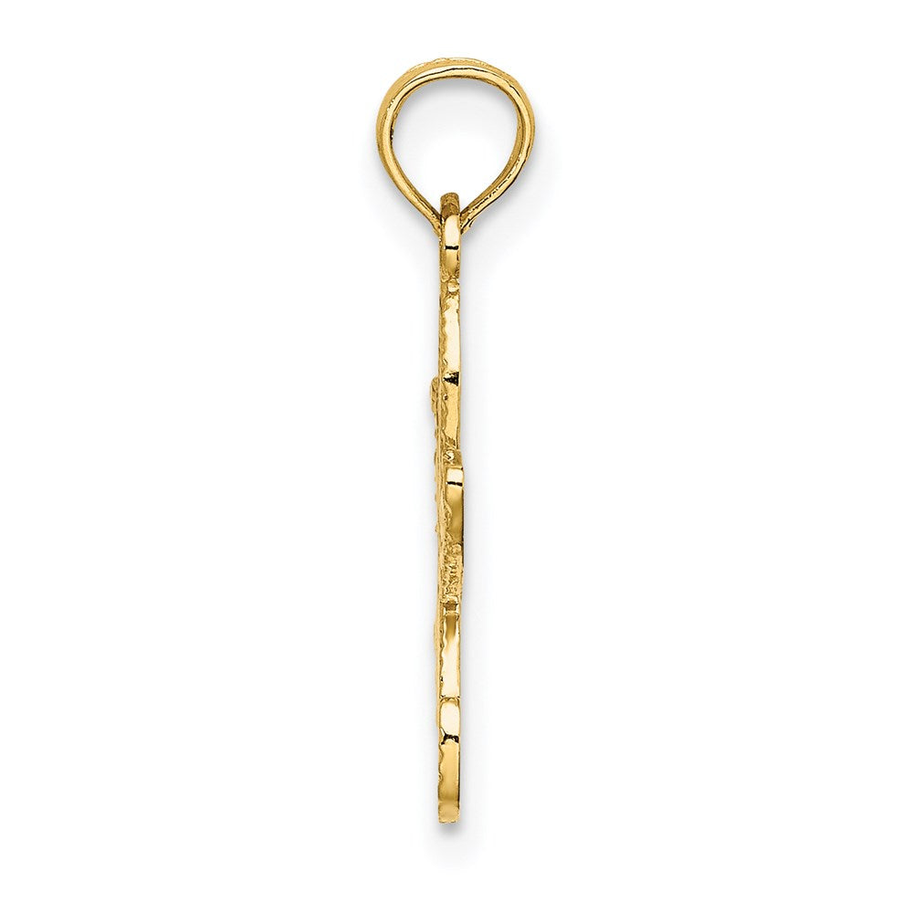 14K Gelbgold Flach Seestern Charm