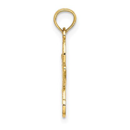 14K Gelbgold Flach Seestern Charm
