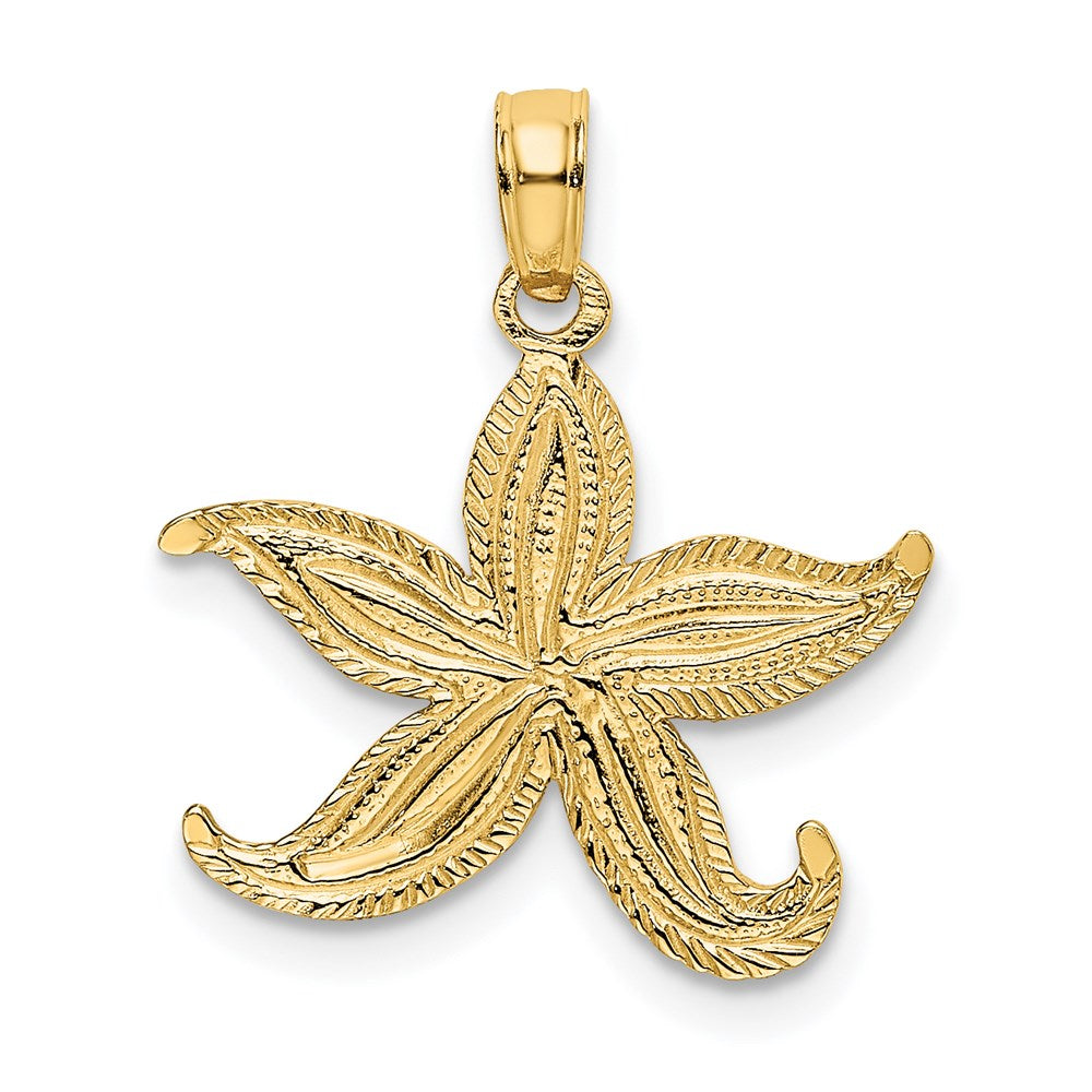 14K Gelbgold Flach Seestern Charm