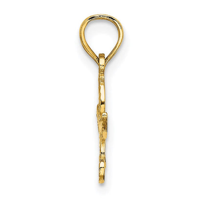 14K Gelbgold Flach Seestern Charm