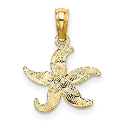 14K Gelbgold Flach Seestern Charm