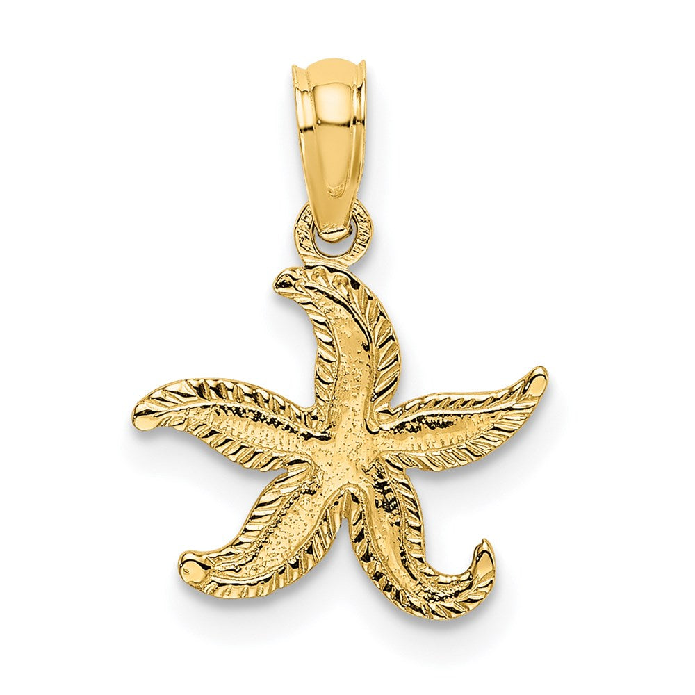 14K Gelbgold Flach Seestern Charm