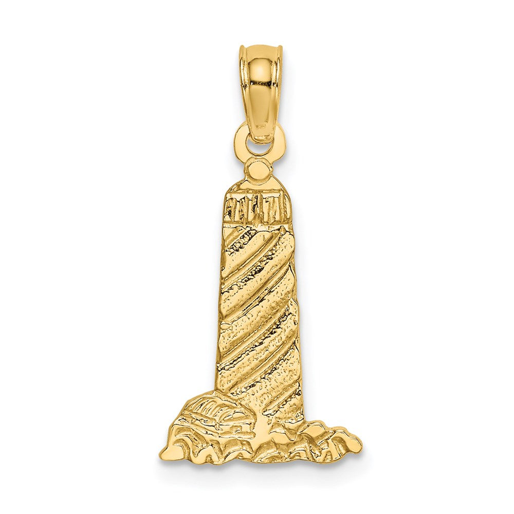 14K Gelbgold Klein Leuchtturm mit Building Charm