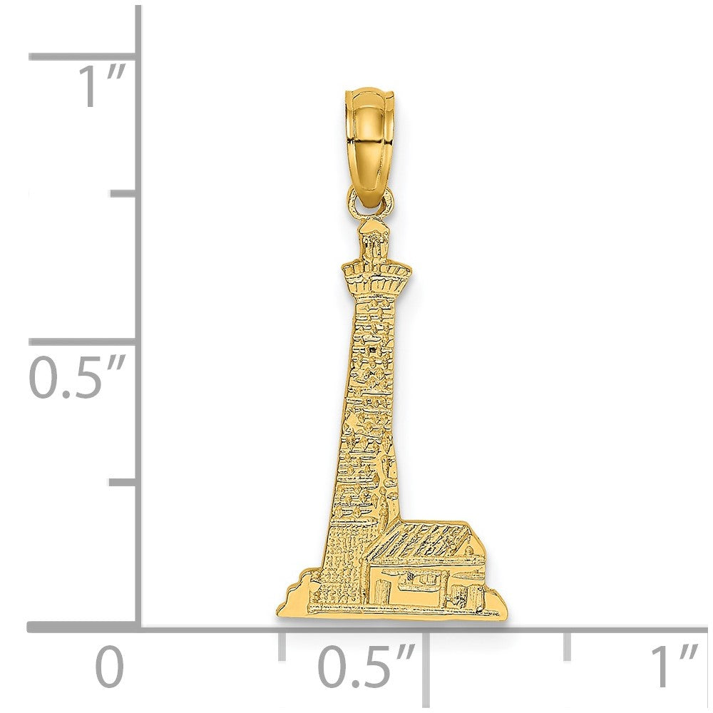 14K Gelbgold Leuchtturm mit Building Charm