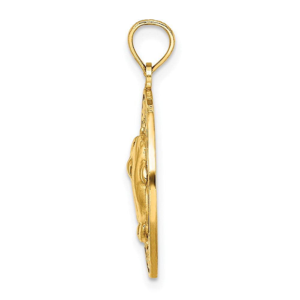 14K Gelbgold SOUTH BEACH Kreis-Charm mit Delfinen