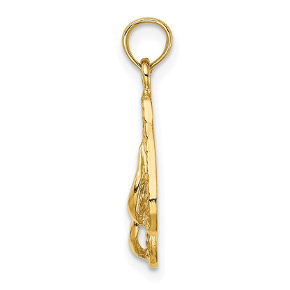 14K Gelbgold Antigua, W.i. Doppelt Flip-flop Charm