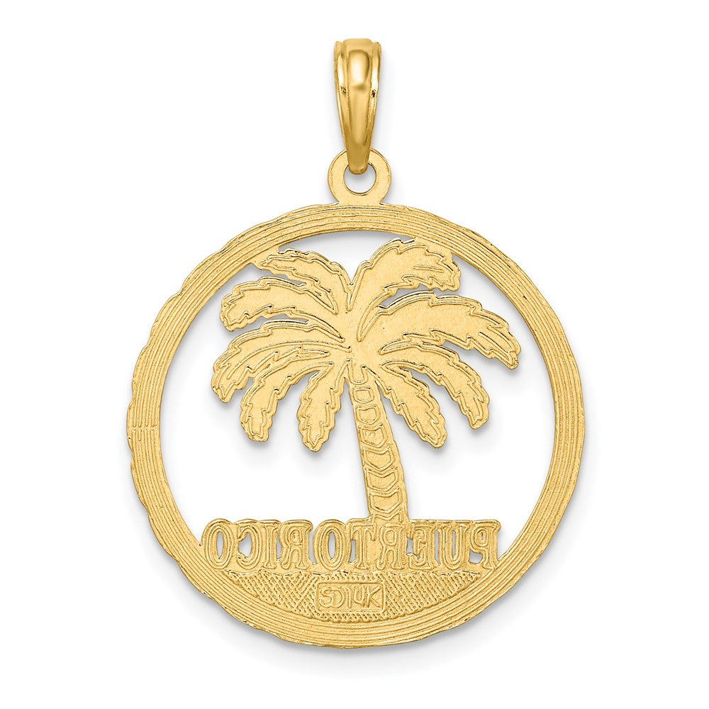14K Gelbgold PUERTO RICO Palmenbaum-Charm