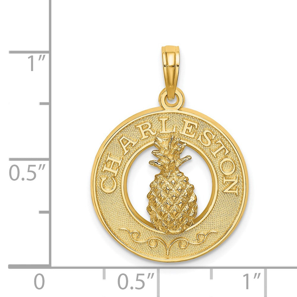 14K Gelbgold CHARLESTON Ananas-Charm