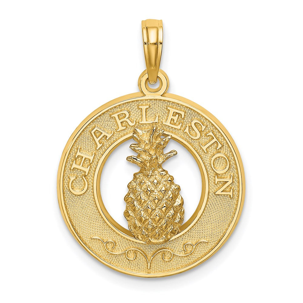 14K Gelbgold CHARLESTON Ananas-Charm